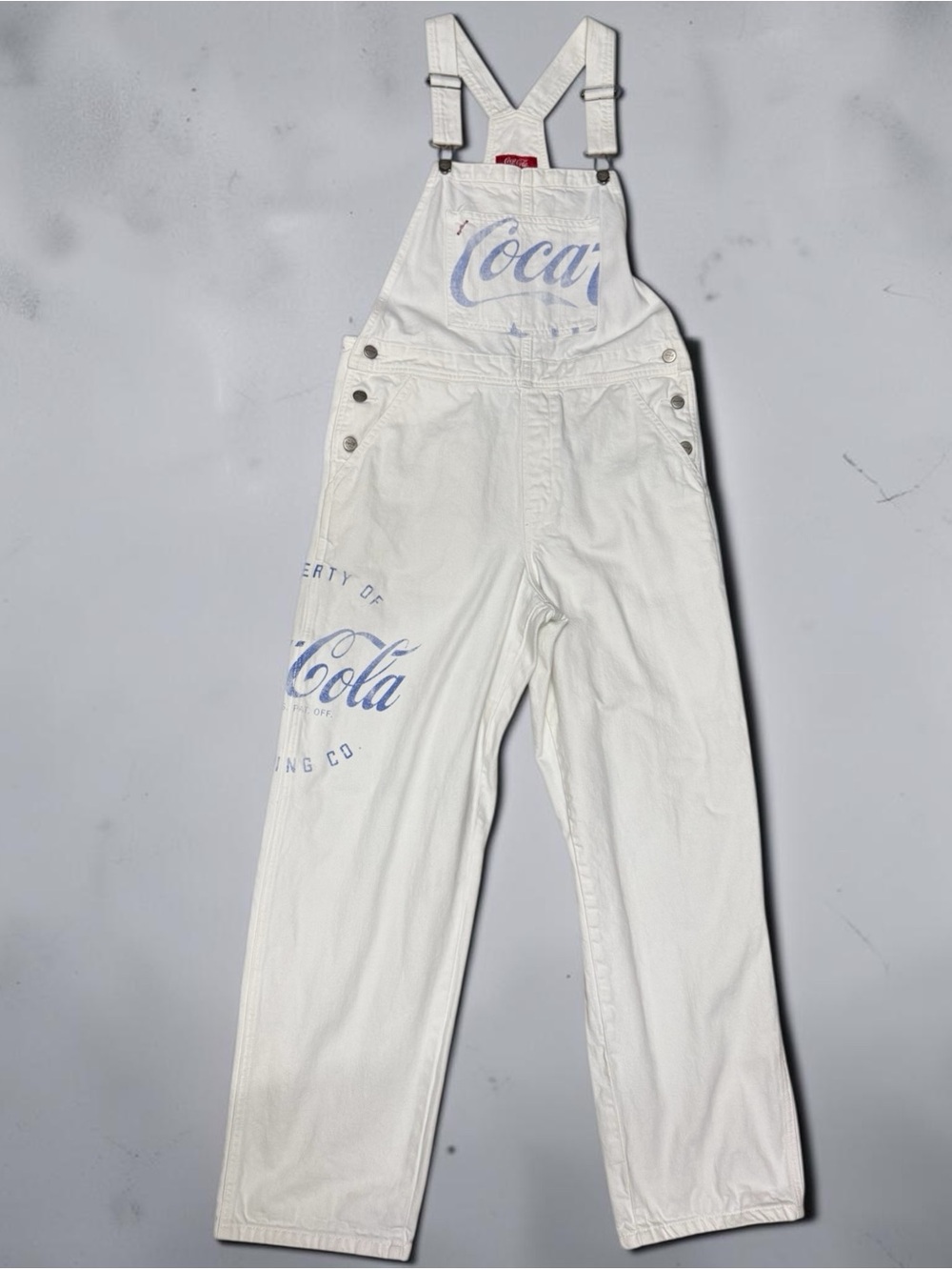 Lucky Brand Coca Cola White Women's Denim Overalls - Picture 3 of 8